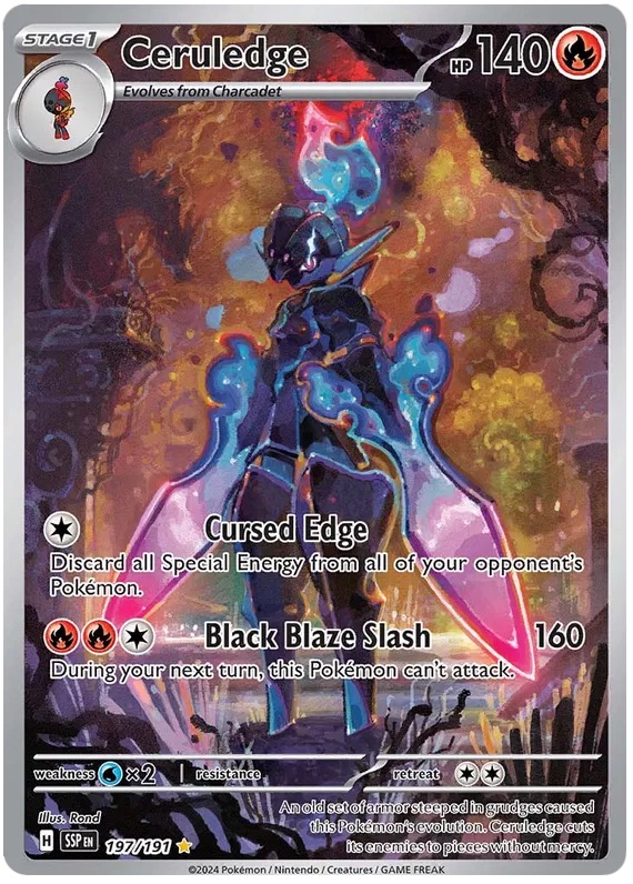 Pokemon TCG Ceruledge Illustration Rare Surging Sparks 197/250