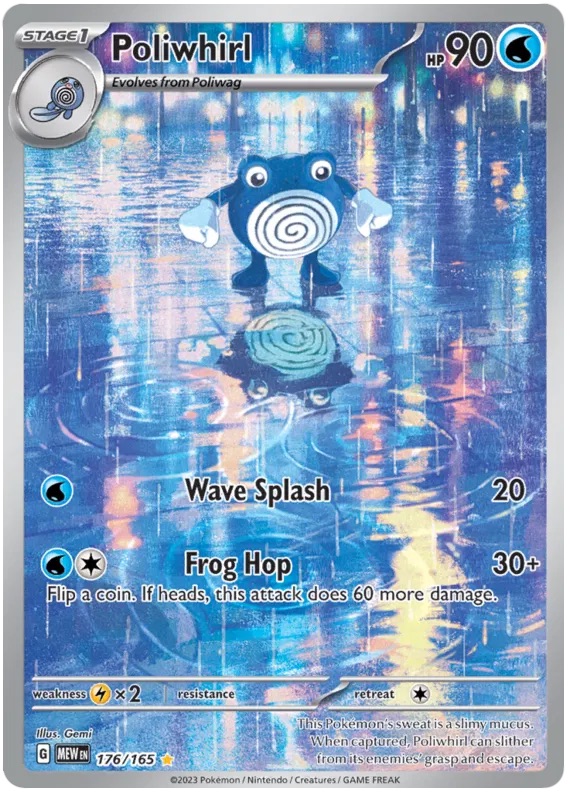 Pokemon TCG Poliwhirl Illustration Rare Scarlet & Violet 151 176/165